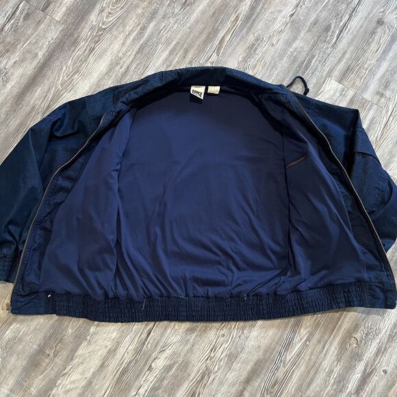 Nike Force Vintage Denim Bomber Jacket Men’s Small 90s Zip Up Made in Taiwan - Picture 8 of 13